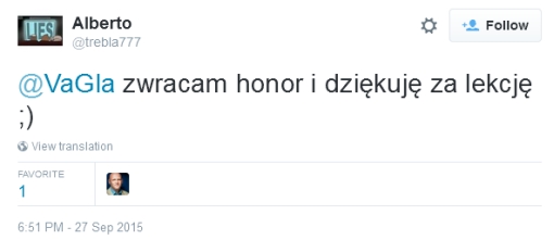 Alberto: zwracam honor i dziękuję za lekcję :)