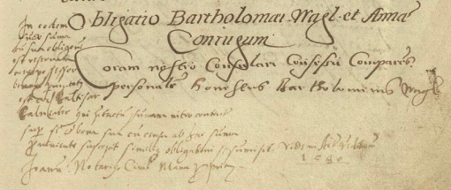 Bartłomiej Wągl i Anna, jego żona, w 1569 roku