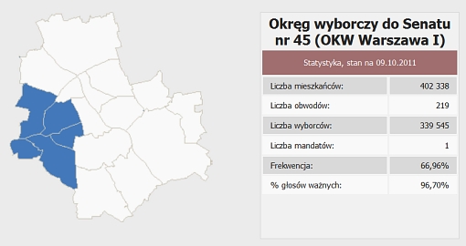 Okręg wyborczy 45 do Senatu