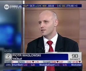 rozmowa w programie 90 minut, TVNCNBC Biznes, 15 lipca 2008 roku: Piotr Waglowski